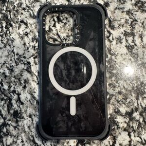 CASETiFY Black Clear Case w/ Magsafe for iPhone 15 PRO 6.1” With Bumpers